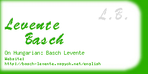 levente basch business card